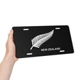 thumbnail image 2 of New Zealand `Silver Fern` Flag License Plate 6x12 Inch Thickening Aluminum Metal Decorative License Plates, Universal Fit For Trucks, Suvs, Vehicles, 2 of 7