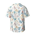 thumbnail image 5 of Salouo Tulips Flowers Pattern Cuban Collar Shirts for Men Button-Down Shirt Men's Short Sleeve Shirts Hawaiian Shirts Casual Shirts -XX-Large, 5 of 6