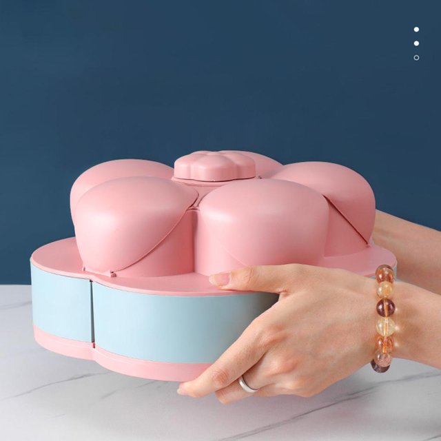 Caja de Dulces Giratoria perfecl Estuche de Almacenamiento de Plástico Boda Hogar Picnic
