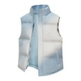 thumbnail image 4 of Puffer Vest Women Zip Up Stand Collar Sleeveless Puffer Vests Oversized Padded Gilet Jacket, 4 of 4