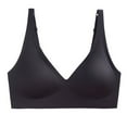 thumbnail image 2 of Lady Bra Padded  Soft Intimate Solid Color Support Breast Seamless Wire Free V Neck Sports Bra for Daily Wear Coffee M, 2 of 13