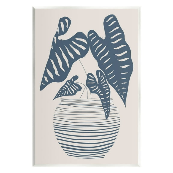 Stupell Industries Potted House Plant Modern Shapes Pattern Design Graphic Art Unframed Art Print Wall Art, Design by Daniela Santiago