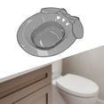 thumbnail image 1 of Baño de asiento, sartenes sobre el inodoro para mujer, bañera versátil, cuenco de baño de cadera para Hotel, viaje, dormitorio, baño Gris, 1 of 8