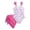 B-Pink, variant on Girls 1 Piece Swimsuit with Wrap Cover Skirt Ruffled Shoulder Straps Soft Stretch Slim Fit Kids Bathing Suit Summer Beach Pool Outfit 10-11 Years