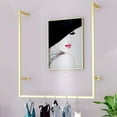 thumbnail image 4 of Gold Wall Mounted Clothing Display Rack Metal U-Shaped Garment Hanging Shelf, 4 of 11