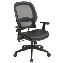 Executive High Back Chair in Black Bonded Leather Seat