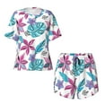thumbnail image 4 of Naloa Hawaiian Style Women's Short-Sleeved Pajama Set, Loungewear, Summer pajamas, Breathable Cozy - X-Large, 4 of 9