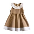 thumbnail image 2 of Pejock Girls Solid Color Sleeveless Dress - Summer Casual Round Neck Lightweight Polyester, Playdate & Party Outfit, Sizes 0-10 Years (80-140), 2 of 3