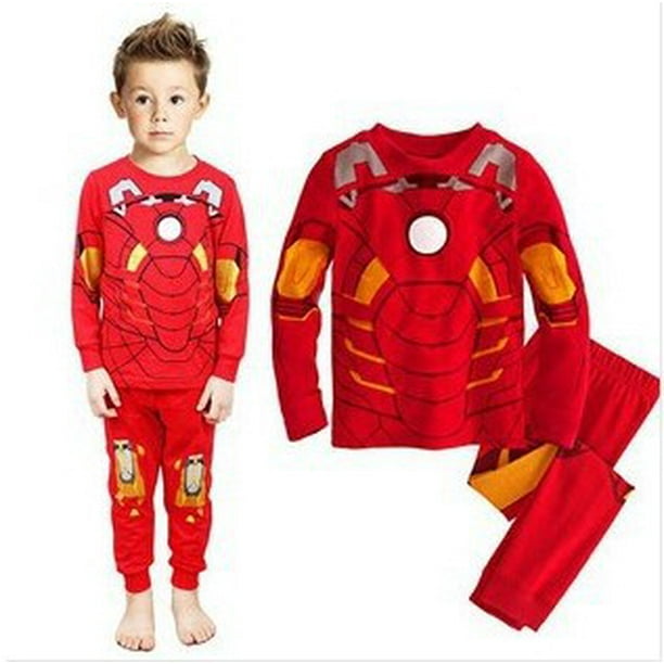 Pyjama en coton Spider-man pour enfants, ensemble de vêtements pour tout-petits, mode pour garçons, printemps, automne