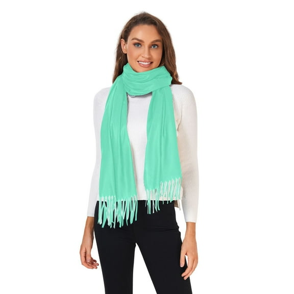 Women Winter Scarves Fashion Pashmina Shawl Wraps Long Blanket Scarf for Fall Spring Spearmint