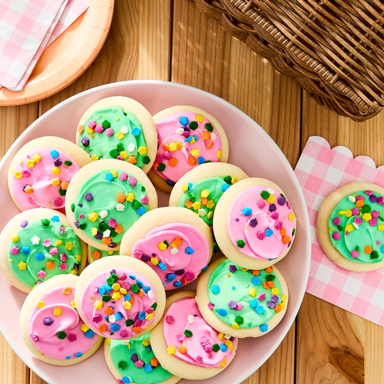 Freshness Guaranteed Pink and Green Frosted Sugar Cookies, 24.3 oz