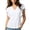 White07, variant on Shirts for Women Solid Notched V Neck Blouse, Ruffle Flutter Short Sleeve Casual Lightweight Shift Top Womens Blouses
