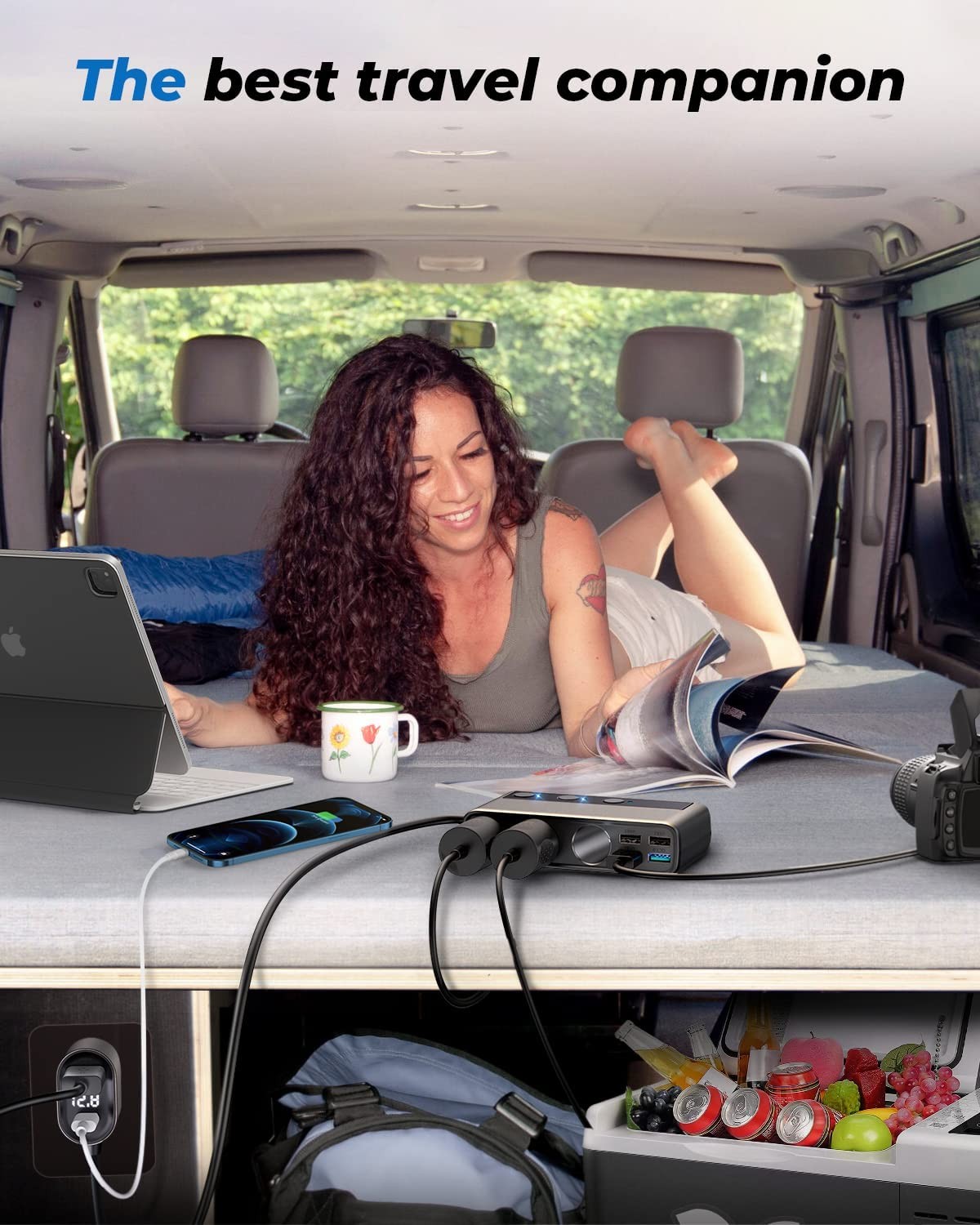 Joyroom 154W Car Charger Adapter, 6 USB Ports & 3 Socket Splitter photo 6