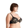 thumbnail image 3 of Curve Muse Women's Plus Size Push Up Add 1 Cup Underwire Halter Front Close Bras-2PK-Black,Red Cinnabar-40DDD, 3 of 6