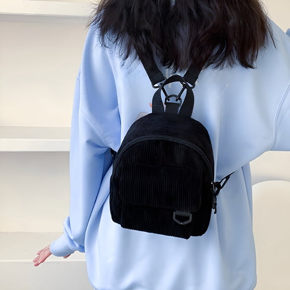 AOMRCOL Home Essentials Back to School Small Backpack Pur for Women Aesthetic Mini Backpack Cute Backpack Tiny Corduroy Backpack Mini Bookbag Pur(7.483.549.05In)