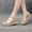 Beige, variant on Women's Sandals Summer Espadrille Wedge Sandals Closed-Toe Ankle Strap Breathable Casual Walking Shoes Black 36 Linen