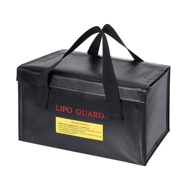 Lipo Battery Fireproof Storage Bag with Handle - Explosion-Proof, Water-Resistant Design (PVC Outer & Fiberglass Inner) for Charging, Transport, and Storage of Lithium Batteries, Chemicals, Chargers