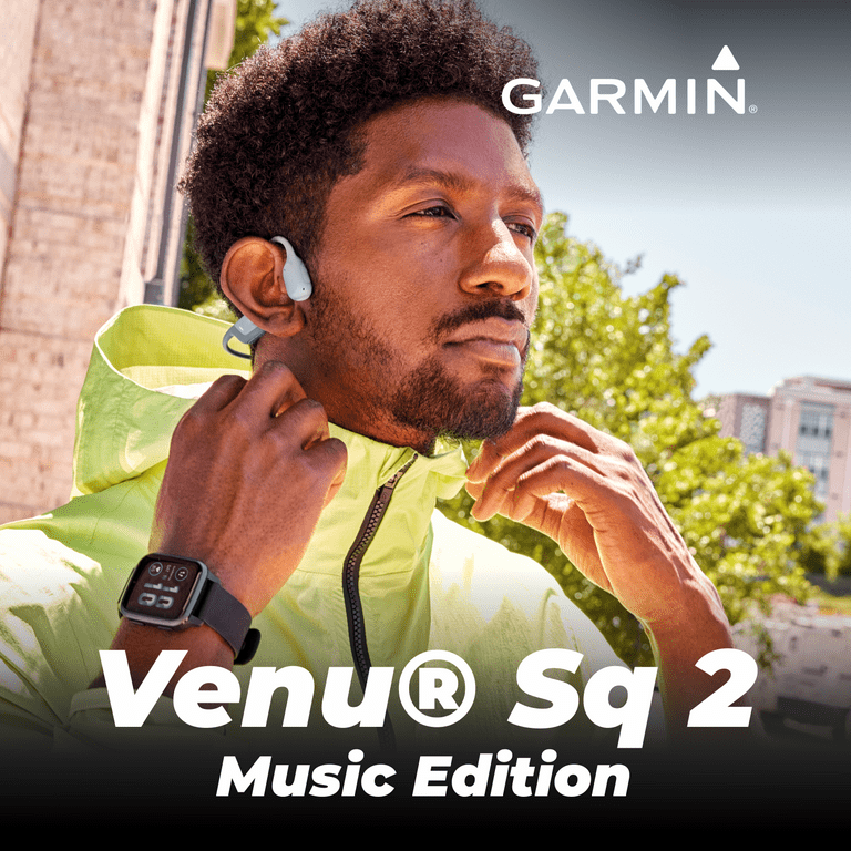 Garmin Venu Sq 2 - Music Edition, Unisex GPS Smartwatch, All-Day  Monitoring, Long-Lasting Battery Life, Black/Slate with Wearable4U 3 Straps  Bundle (Berry/Blue/Lime) 