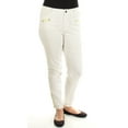 thumbnail image 3 of CYNTHIA ROWLEY Womens White Embroidered Jeans 12, 3 of 4