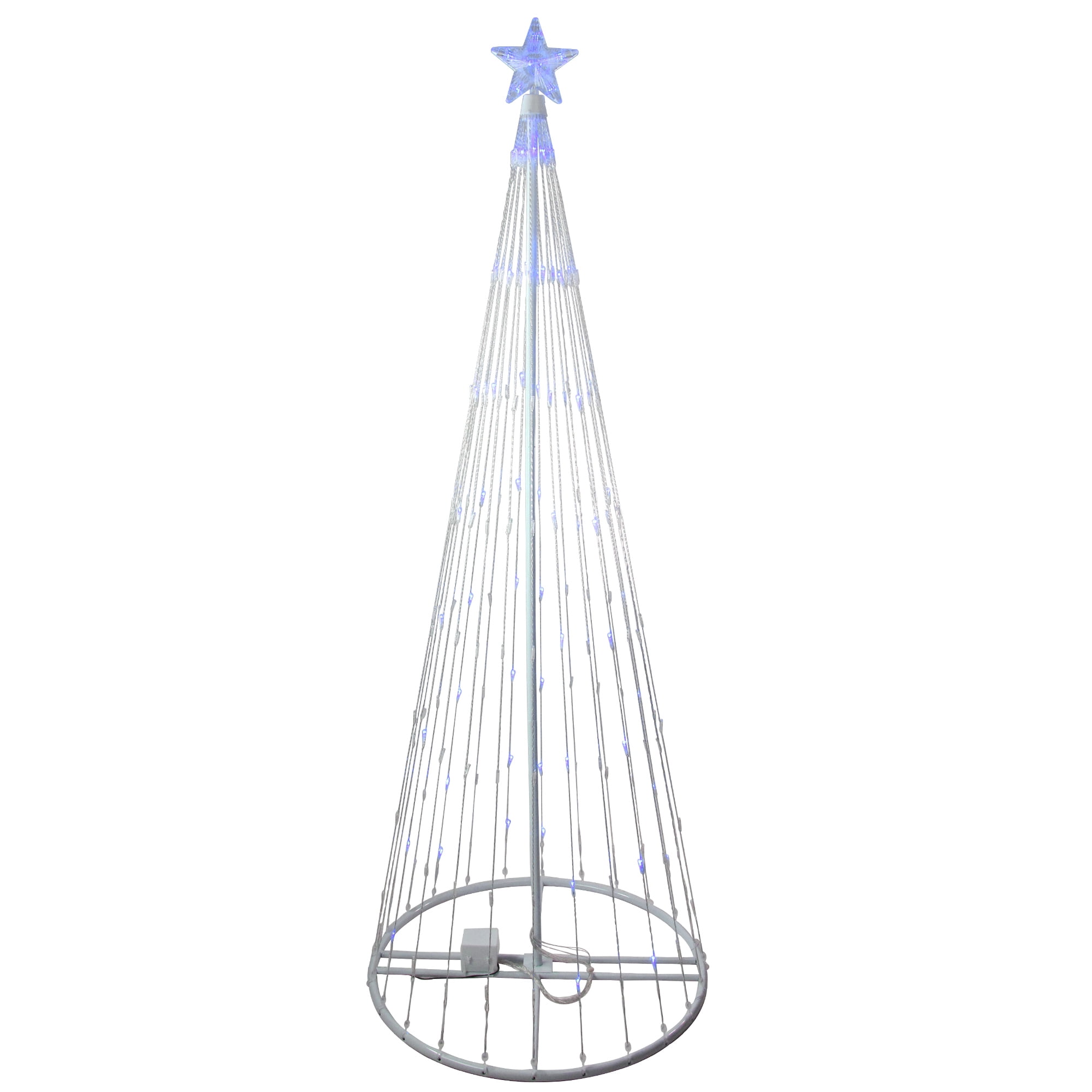 12' Pre-Lit Blue LED Show Cone Christmas Tree Outdoor Decor - Walmart ...