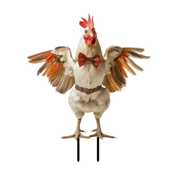 Metal Rooster Yard Chicken Decorations Outdoor Garden Metal Garden Stake Yard Signs Customized Graduation