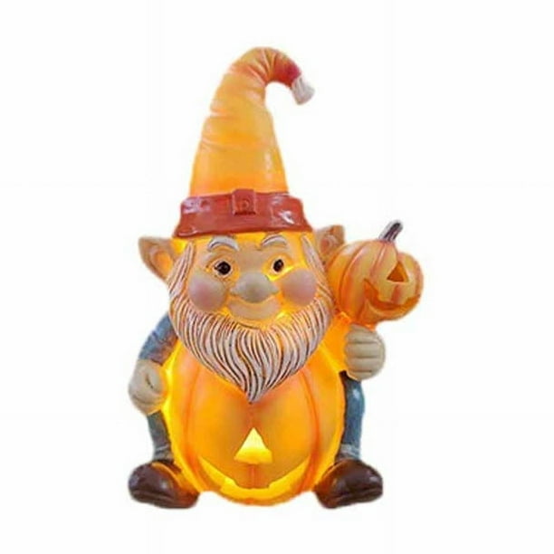Fiudx Estatua de Calabaza de Halloween, Artesanía Festiva de Resina, Diseño de Cara Tallada, Vibrante Decoración Navideña, Acogedora Exhibición para El Hogar y El Jardín, Tamaño 14,5 X 10 X 7,5 Cm, M