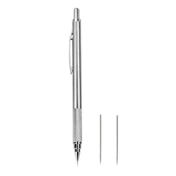 Automatic Center Punch Spring Loaded Center Hole Punch for Metal Wood Glass Plastic with Adjustable Strokes Punch Tool