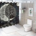 thumbnail image 7 of Orinice Moon Stars Bathroom Decor Set with Hooks, Colorful Luxurious Graphic Print Polyester Fabric Shower Curtain Set, Home Bathtubs Decoration, Waterproof, Easy to Install, Machine Washable 36x72, 7 of 7