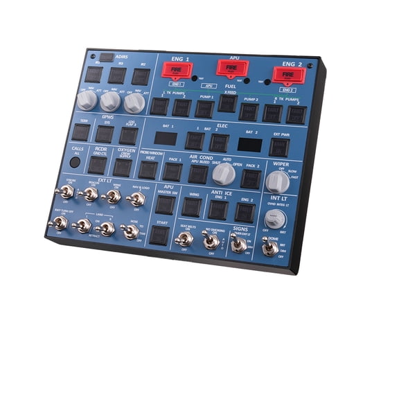 Heysaber A107 V3.1 A32X MAX Overhead Panel, Backlit USB Flight Simulator Control for MSFS 2020/2024, Windows PC