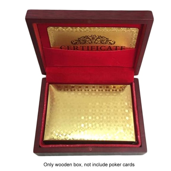 GENEMA Playing Cards Wooden Box Poker Cards Container Storage Case Vintage Gift Box