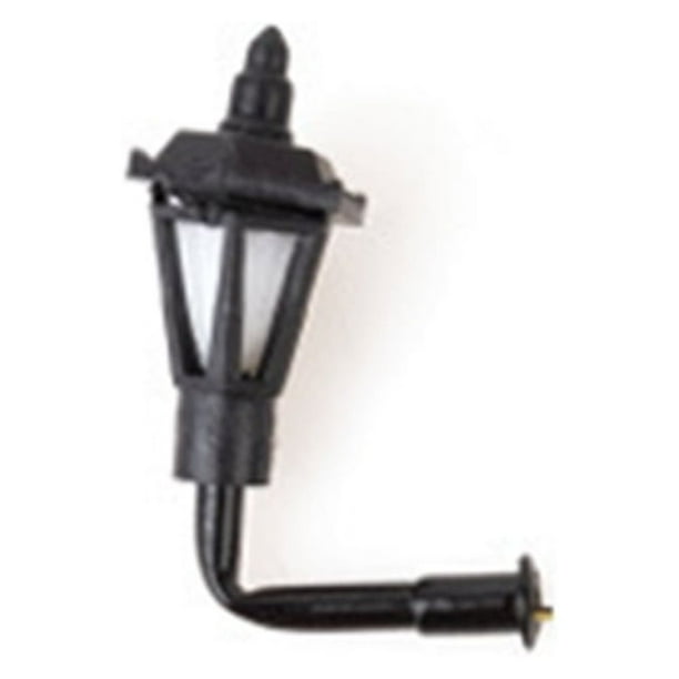 Wosthever Luces de jardín, modelo a escala de construcción, diseño de poste de luz LED de Metal, accesorios de decoración, lámparas Artesanía 1:87 amarillo cálido