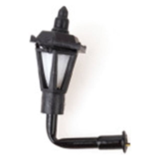 Bewildely Material de luces de jardín, modelo a escala para exteriores, farola LED de Metal, lámparas colgantes en miniatura para vías de Artesanía 1:87 amarillo cálido