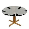 thumbnail image 3 of Orinice Leaf Round Table Cover Stain Resistant Washable Indoor Outdoor Tablecloth Kitchen Dining Wedding Parties Full Width Single-Sided Printing 100% Polyester Fiber 46-50, 3 of 8