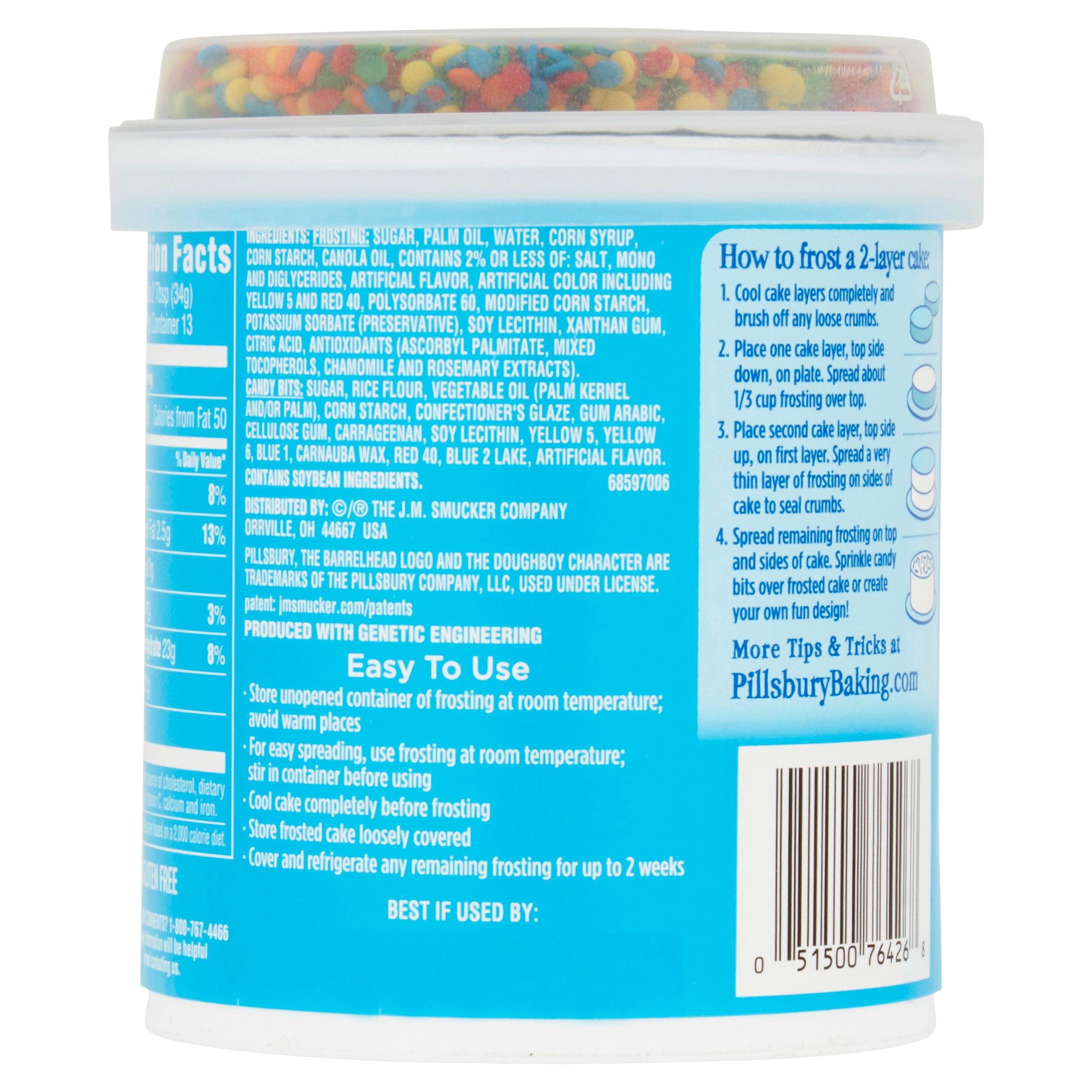 (8 pack) Pillsbury Confetti Funfetti Vanilla Flavored Frosting, 15.6 Oz