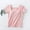 Pink, variant on Women Short-Sleeve Top Pajamas Solid Color Integrated Bra Chest Pads Sleepwear
