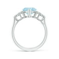 thumbnail image 2 of ANGARA Natural 1.4 ct Aquamarine Engagement Ring with Diamonds in 925 Sterling Silver for Women (Size-8mm) | March Birthstone, Anniversary, Jewelry Gift for Women | Natural Aquamarine Ring, 2 of 9