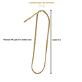 thumbnail image 7 of LAPRECIEUZ DE ARTHES JEWELRY 18K Yellow Gold Filled Vintage Braided Herringbone Chain Women's 18", 7 of 7