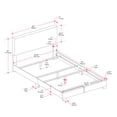 thumbnail image 2 of CorLiving Celeste Modern Upholstered Adult Twin Bed Frame with Headboard, Box Spring Required, Blue, 2 of 7