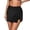 Black, variant on Daznico Women's Black Swim Skirt, High Waist Split Skort with Built-In Briefs,S
