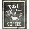 thumbnail image 2 of LightBoxJournal 15x17 Black Ornate Wood Framed with Double Matting Museum Art Print Titled - Farm Sign_Must Love Coffee, 2 of 4