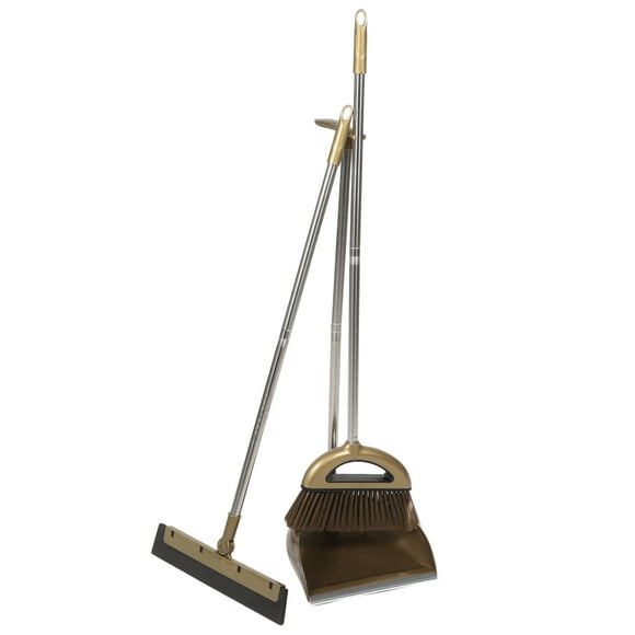 SHISUYAN 1 Ensemble de Balai et Raclette pour Pelle à Poussière Manche Long Nettoyage Balai Raclette