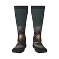 thumbnail image 2 of Picia Women Crew Soft Moisture-wicking Socks Stylish Avian Gathering Pattern Design Cotton Socks, One Size fit All, 2 of 9