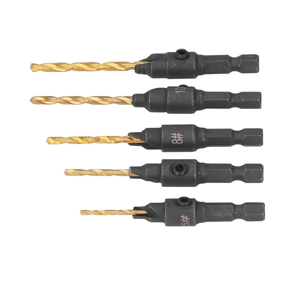 Counter Sink Drill Bit,5Pcs Countersink Drill Bit Countersink Drilling Bit Kit Drill Bit Smooth Operation
