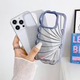thumbnail image 4 of Compatible with iPhone 14 Pro Max Case,Cute 3D Shell Clear Blue Chrome Pattern Soft Glitter Shiny Bling Shockproof Women Girls Cover Case for iPhone 14 Pro Max, 4 of 5