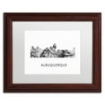 thumbnail image 2 of Trademark Fine Art 'Albuquerque NM Skyline WB-BW' Canvas Art by Marlene Watson, White Matte, Wood Frame, 2 of 4
