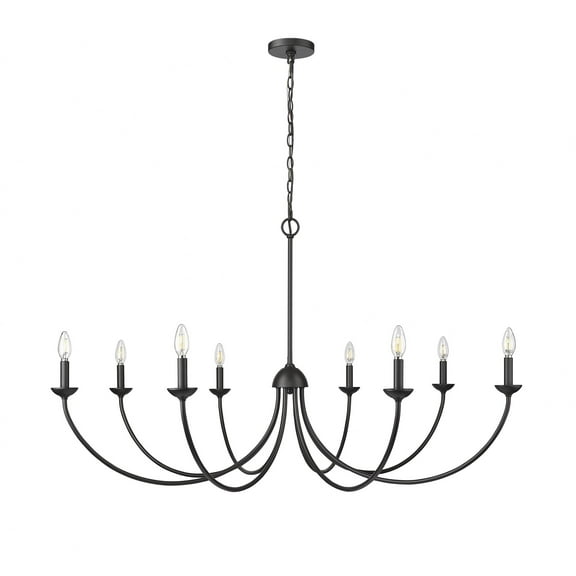 Millennium Lighting  Huxley 6/8 Chandelier Ceiling Light Matte Black - 8 Lights