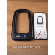 Ninebot Smart Fingerprint U-Lock - Anti-Cut and Anti-Theft, Supports Fingerprint, App, and Key Unlocking, Universal for Electric Scooters.