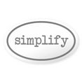 thumbnail image 1 of CafePress - Simplify Oval Sticker - Sticker (Oval), 1 of 1