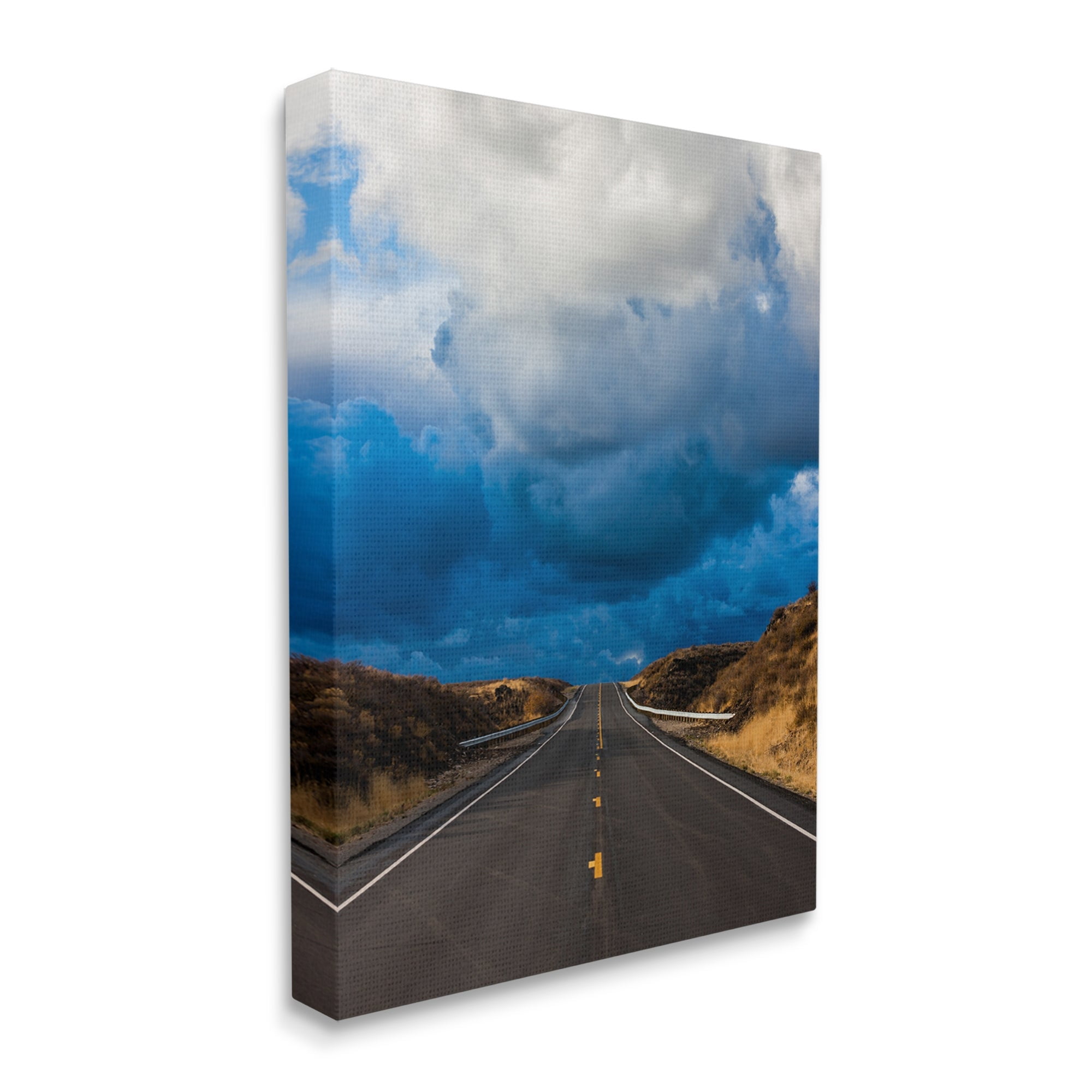 Stupell Industries Highway Road Low Hanging Clouds Rural Countryside Photograph Gallery Wrapped Canvas Print Wall Art, Design by Steve Smith