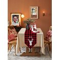 thumbnail image 5 of Table Runner Dresser Scarves Christmas Joy Reindeer Shadow Cotton Linen Burlap Table Cover Black Red Grid Buffalo Plaid Table Runners for Family Kitchen Dining Holiday Party Banquet Decor, 5 of 5